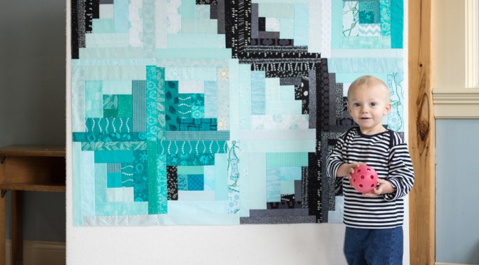Finn’s Milestone Quilt Flimsy Finish
