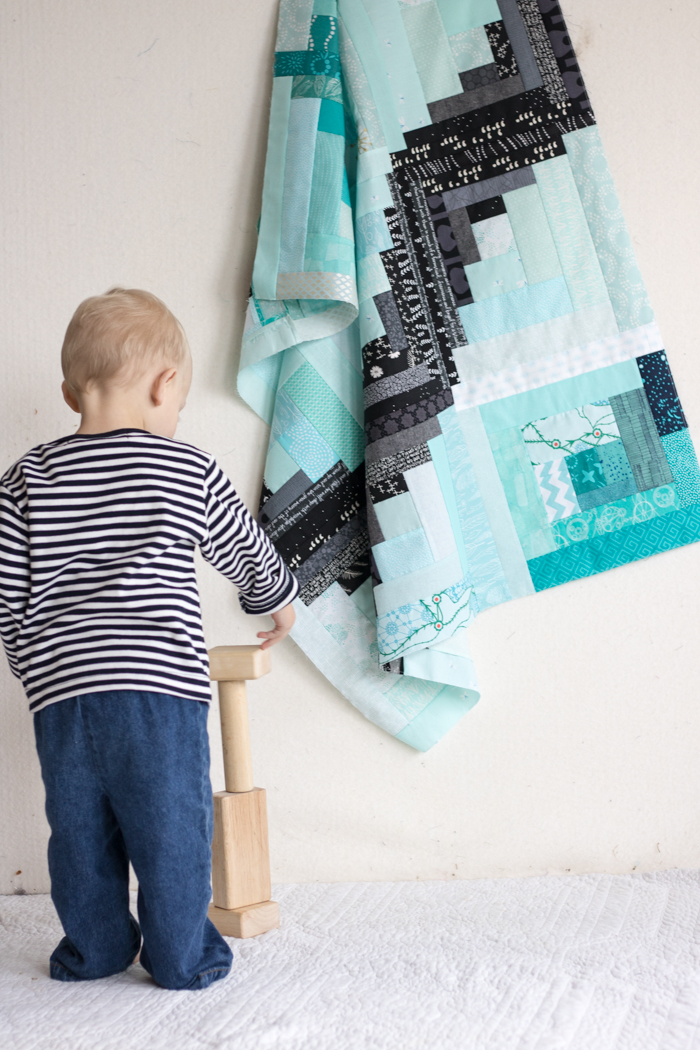 finn's milestone quilt flimsy