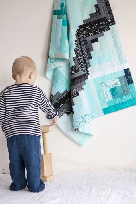 finn's milestone quilt flimsy