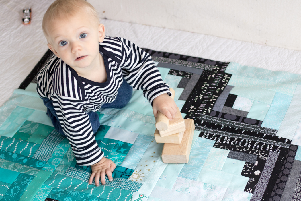 finn's milestone quilt flimsy
