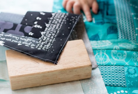 victory lap around the edge of quilt