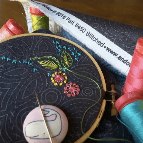 nightquilter instagram embroidery beginning