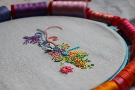 1 year of stitches embroidery month 1