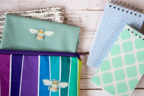 rainbow zip pouch