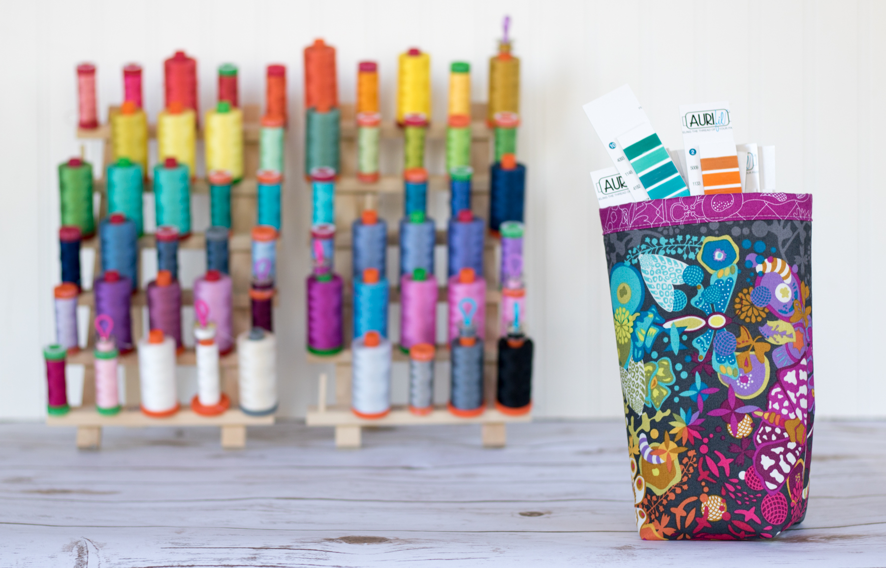 Fabric bin finished 1 tutorial aurifil