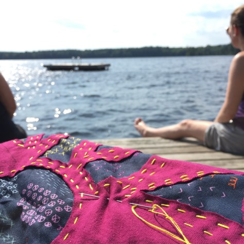 slow stitching lake side reverse applique