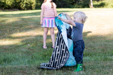 Finn's Milestone quilt finish