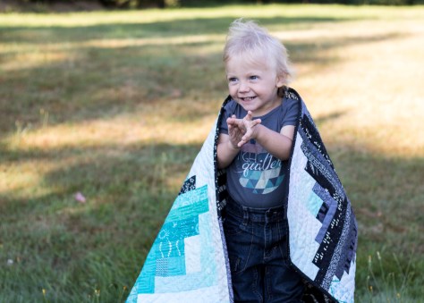 Finn's Milestone quilt finish