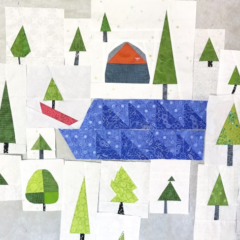 summer adventure quilt Adirondack camping trip addition
