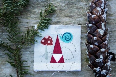 tiny tomte foundation paper pieced moss and lotus pattern