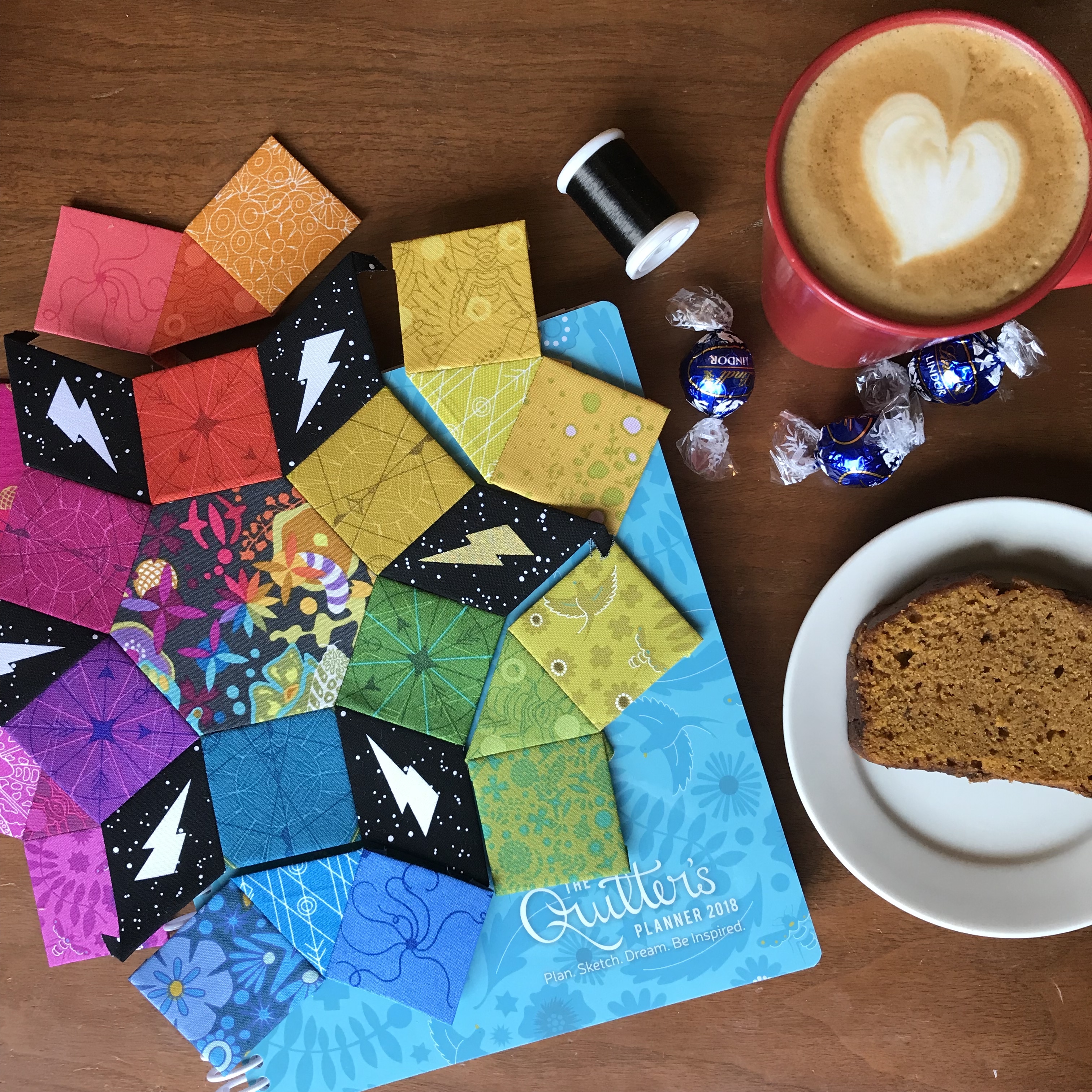 mandolin quilt beginnings alison glass rainbow epp