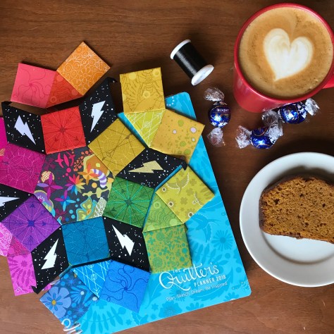 mandolin quilt beginnings alison glass rainbow epp