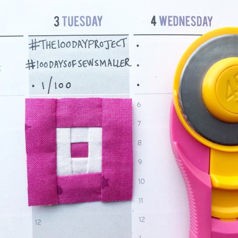 #100daysofsewsmaller tiny sewing quilting