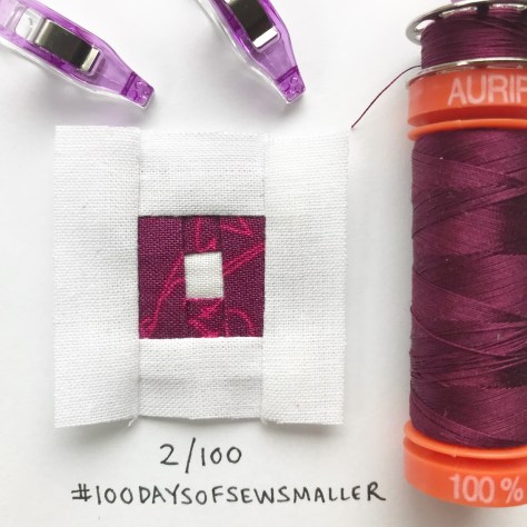 #100daysofsewsmaller tiny sewing quilting