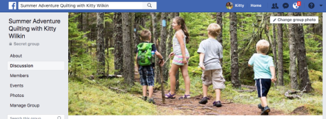 Summer Adventure Quilting with Kitty Wilkin on Facebook