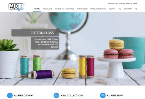aurifil thread product photography
