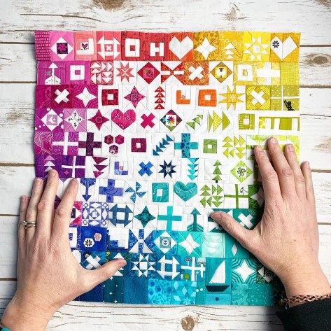 100 days of sew smaller tiny piecing kitty wilkin hands